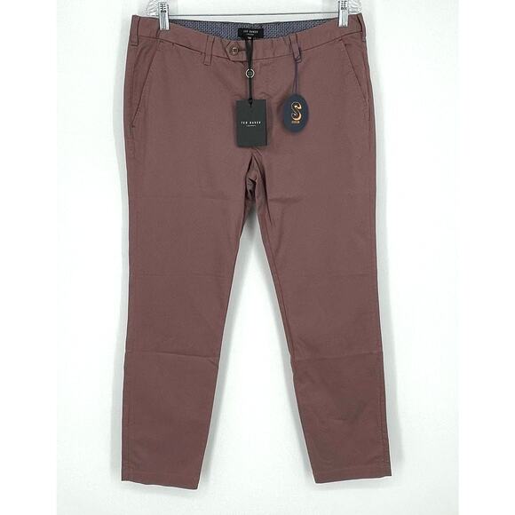 Ted Baker London MMT Sidonii Slim Fit Printed Chino Pink Men's 36R - Picture 5 of 5